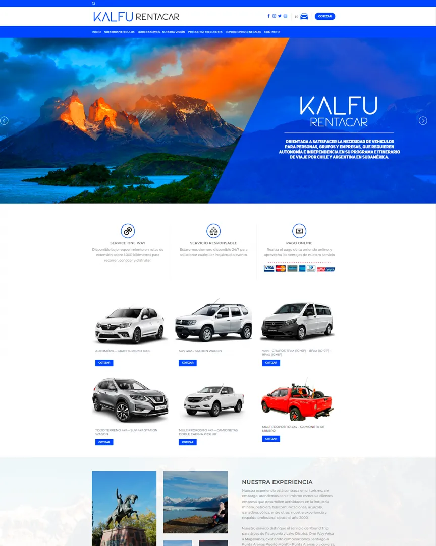 Proyecto Kalfu Rent a Car — Arriendo · Vehículos